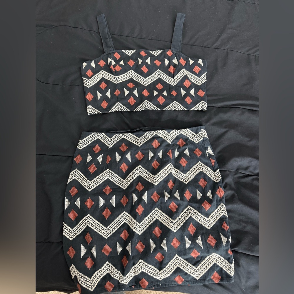 Geometric Patterned Two-Piece Set - image 1